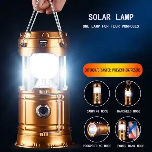 preferential LED Tent Lantern USB Solar Energy Rechargeable Camping Light