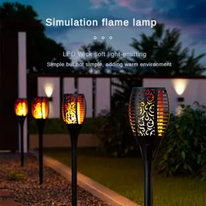 LED Decoration Light Classic Solar Flame Lamp  Garden Festival lights