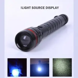 Zoom high-power rechargeable remote 2D 3D battery flashlight