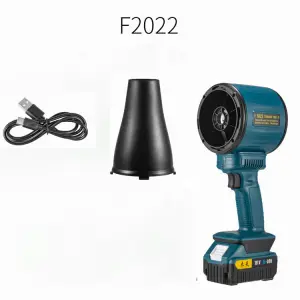 DualForce Pro Series: 12V Turbo Blower & Multi-Mode LED Work Light , 1000W Cordless Outdoor Power Tool