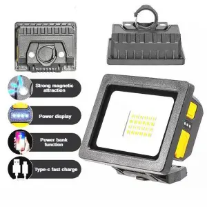 W897 Multifunctional Yellow and White Light Rechargeable Electric Display Work Light