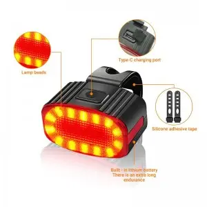 Riding headlights red warning taillights LED waterproof bicycle lights