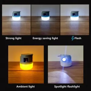 Solar LED lantern USB charging with 5 lighting modes Mobile camping light