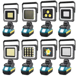 W8128 Series Work Lights – 6500-15000mAh Battery, 4-Level Brightness & Tool-Free Rotation