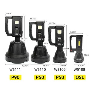 W5111 Outdoor Light – Solar & USB, P90, 6000mAh, Emergency Use