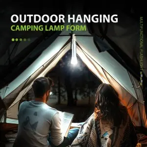Outdoor multifunctional hanging LED flashlight (battery type)