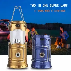 preferential LED Tent Lantern USB Solar Energy Rechargeable Camping Light