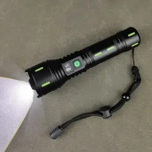 Aluminum White Laser Light Display Multi-Mode Charging and Zoom Flashlight