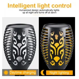 Outdoor waterproof holiday flame courtyard garden solar lamp