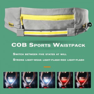 Lightweight waterproof USB reflective night running backpack light