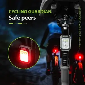 Outdoor multi-purpose USB Type-C rechargeable LED flashlight