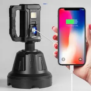 W5111 Outdoor Light – Solar & USB, P90, 6000mAh, Emergency Use