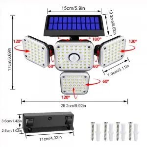 Outdoor remote control waterproof automatic induction solar lamp