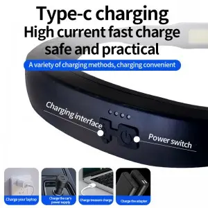 LED waterproof charging fashionable running neck reading light