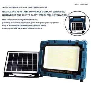 200W/400W/800W solar USB Dual purpose charging High power work lamp