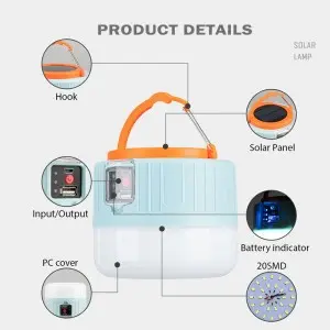 Solar charging USB emergency waterproof light bulb camping light