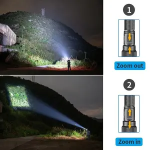SQ-Z3 Series 600LM Aluminum Flashlight: Base & Tactical (Dual Light/5 Modes)