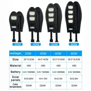 W779B series remote control waterproof high lumen night solar light