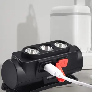 Mini waterproof charging with 6 lighting modes for led headlight