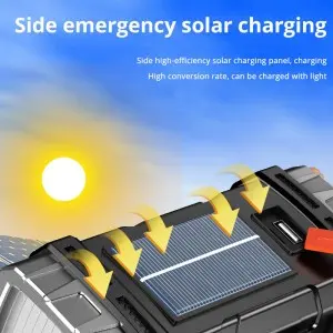 Bright and portable dual head solar powered lighting  lamp