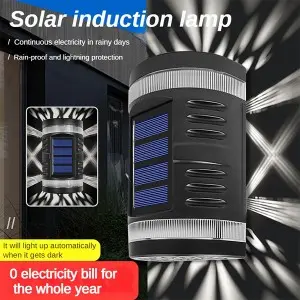 Light sensing waterproof fence light outdoor LED solar garden light