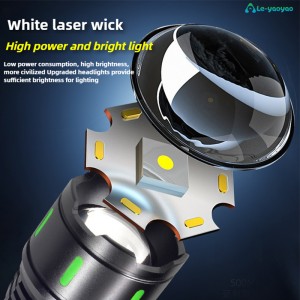 WS003A Aluminum Alloy White Laser Light Display Multiple Charging Options Retractable Zoom Flashlight