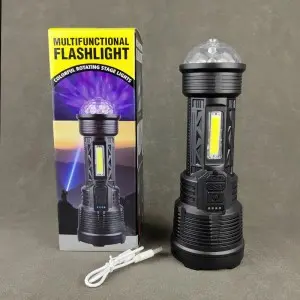 Rotating stage color LED lights flashlight camp emergency flashlight