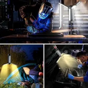 Multi-Power Rechargeable Work Lights Series – COB & Dual Bulb Modes, USB Output & Extendable Tripod