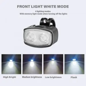 Riding headlights red warning taillights LED waterproof bicycle lights