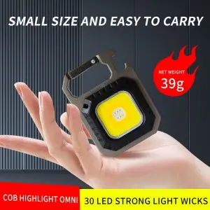 Fast Charging Pocket COB Torch Light Mini Led Keychain Flashlight