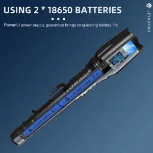 Aluminum multifunctional variable zoom LED tactical flashlight