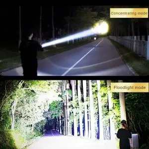 5 led modes Type-C portable zoom outdoor emergency flashlight
