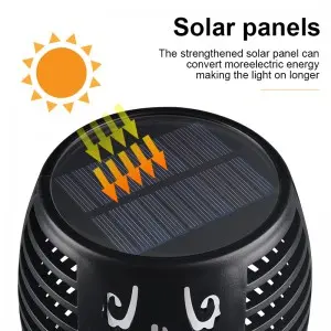 Outdoor waterproof holiday flame courtyard garden solar lamp