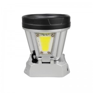 New type solar powered rechargeable flashlight head mounted headlamp