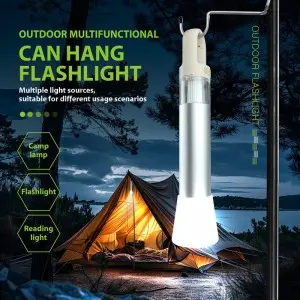 Outdoor multifunctional hanging LED flashlight (battery type)