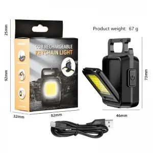 Compact keychain light suitable for camping and emergency situations