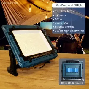 200W/400W/800W solar USB Dual purpose charging High power work lamp