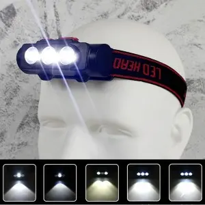 Mini waterproof charging with 6 lighting modes for led headlight