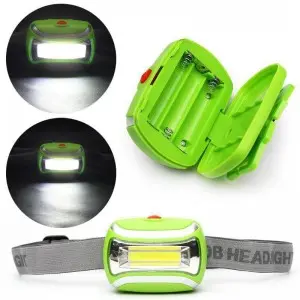 Mini 3W Cob Camping 3AAA Dry Battery Super Bright Sports Headlamps
