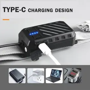 Lightweight waterproof USB reflective night running backpack light
