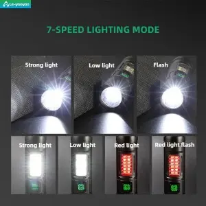 Multifunctional Mini Strong Light Rechargeable Flashlight – Seven Light Modes