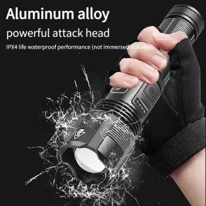 SQ-Z3 Series 600LM Aluminum Flashlight: Base & Tactical (Dual Light/5 Modes)