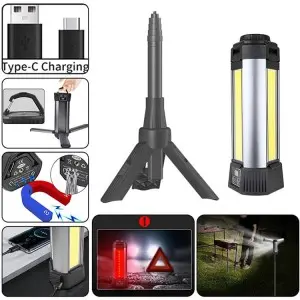 Multi-Power Rechargeable Work Lights Series – COB & Dual Bulb Modes, USB Output & Extendable Tripod