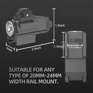 Aluminum laser sight pistol accessories flashlight