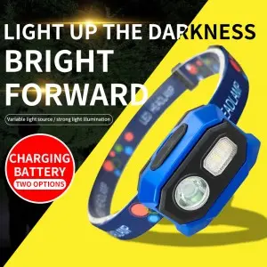 Outdoors High Power  COB LED Charging Head Lamp Emergency Headlight Night Running  Headlamp