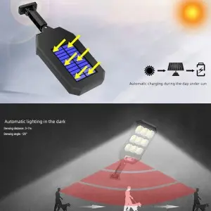 sensor 3-mode waterproof courtyard safety wall lamp Led solar light
