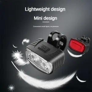 Riding headlights red warning taillights LED waterproof bicycle lights