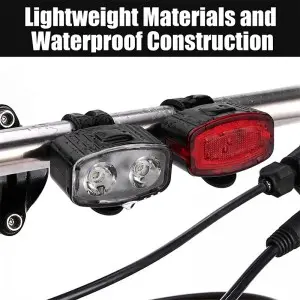 Riding headlights red warning taillights LED waterproof bicycle lights
