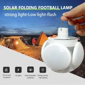 USB Rechargeable Waterproof Football Foldable LED Camping Solar Light