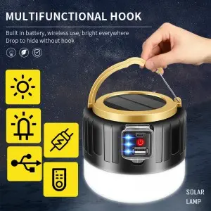 Solar charging USB emergency waterproof light bulb camping light